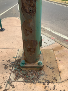 Rusted Traffic Signal Pole