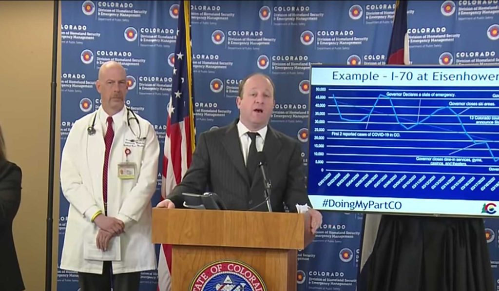 Colorado Governor Jared Polis gives a Press Conference on COVID-19