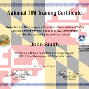 Official Certificate for TIMs Teams training.